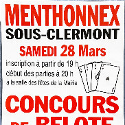 Un concours de belote organisé à Menthonnex